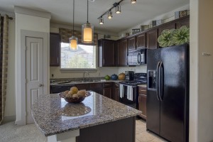 Three Bedroom Apartments for rent in San Antonio, TX - Model Kitchen with Island Bar 
